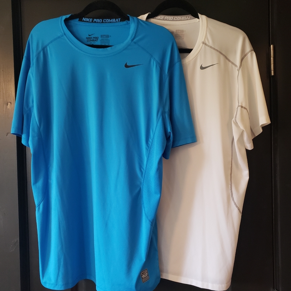 Set of 2! Nike Pro Combat Short Sleeve, Size XL